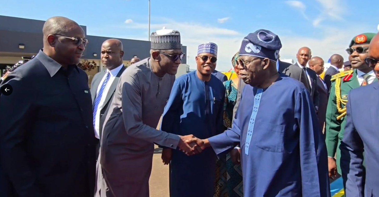 Tinubu arrives Kigali for the African CEO forum